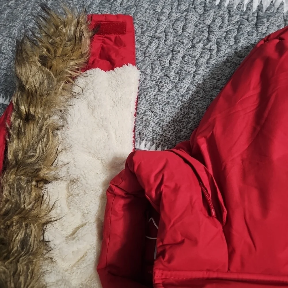 JAWERU Winter Parka Water Resistant Thick Removable Faux-Fur Hood Unisex XXL NEW